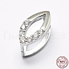 Rhodium Plated 925 Sterling Silver Micro Pave Cubic Zirconia Pendant Bails STER-E053-07P-1