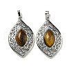 Natural Tiger Eye Pendants G-Q158-02D-1