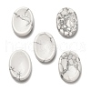 Mother's Day Gifts Oval Natural Howlite Worry Stone G-H073-06A-1
