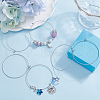 SUNNYCLUE 18pcs Textured Simple Thin Stainless Steel Bangles Set BJEW-SC0001-19-4