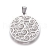 Non-Tarnish 304 Stainless Steel Pendants STAS-F219-01P-2