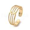 304 Stainless Steel Hollow Knot Open Cuff Rings RJEW-D002-08G-3