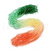 Transparent Painted Glass Beads Strands X1-DGLA-A034-T6mm-A04-1