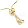Virgin Mary Theme Brass Micro Pave Cubic Zirconia Slider Bracelets for Women BJEW-U013-02G-02-3
