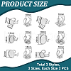 Unicraftale 24Pcs 12 Styles 201 with 304 Stainless Steel Open Cuff Findings FIND-UN0003-54-3