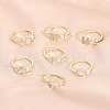 Fashionable Brass Cubic Zirconia Cuff Rings FS-WG4936F-10-2