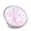 Breast Cancer Awareness Ribbon Glass Brooches JEWB-L019-01A-2
