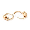 Brass Beaded Hoop Earrings EJEW-C073-28KCG-2