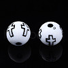Opaque Acrylic Beads X-SACR-S273-38-A01-3