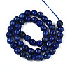 Dyed Natural White Jade Beads Strands G-T139-8mm-60-18-2