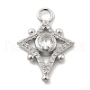 Brass Micro Pave Cubic Zirconia Pendants KK-L228-17P-1
