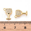 Brass Micro Pave Cubic Zirconia Charms KK-N263-67G-3