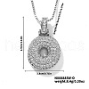 Elegant Brass Micro Pave Clear Cubic Zirconia 3D Initial Necklaces DV4415-38-1