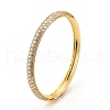 Brass Micro Pave Cubic Zirconia Bangles BJEW-F416-01G-4