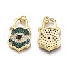 Brass Micro Pave Cubic Zirconia Pendants ZIRC-I046-03-3
