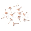 Brass Stud Earring Findings KK-K225-02C-RG-1