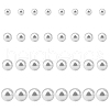ANATTASOUL 16 Pairs 4 Size Plastic Imitation Pearl Stud Earrings with Steel Iron Pins EJEW-AN0003-89-1