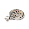 304 Stainless Steel with Paua Shell Pendants STAS-G268-02H-P-3