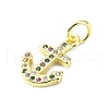 Brass Micro Pave Cubic Zirconia Pendants KK-H475-30G-01-2