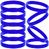 CREATCABIN 10Pcs Word Silicone Cord Bracelet Wristband BJEW-CN0001-04C-1