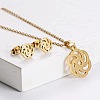 201 Stainless Steel Pendant Necklace & Stud Earring Sets FS-WGB816B-08-1