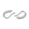 Brass Micro Pave Cubic Zirconia Earring Hooks KK-U008-15P-2