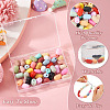 42Pcs 21 Colors Oval Silicone Focal Beads SIL-TA0001-69-14
