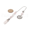 Natural Rose Quartz Pointed Dowsing Pendulums PALLOY-JF02009-05-2