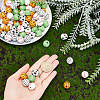 SUNNYCLUE 100Pcs 5 Style Painted Natural Wood European Beads WOOD-SC0001-40-3