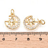 Brass Micro Pave Cubic Zirconia Pendants KK-T070-58G-3