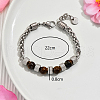 Natural Tiger Eye Beads Link Bracelets YW5979-1-5