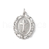 Brass Pendants with Jumping Ring KK-V016-09P-1