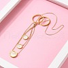 304 Stainless Steel & Natural Shell Ring Lariat Necklaces for Women NJEW-A045-21G-2