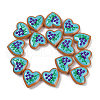 Handmade Heart Lampwork Beads Strands LAMP-P069-04A-03-1
