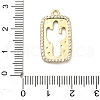 Brass Micro Pave Cubic Zirconia Pendants KK-L229-059G-3