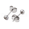 304 Stainless Steel Stud Earring Findings STAS-V003-09P-01-2
