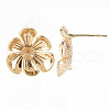 Brass Stud Earrings Findings KK-T062-79G-NF-2