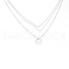 925 Sterling Silver 3 Layer Necklaces NJEW-BB48006-B-1