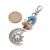 Natural & Synthetic Mixed Gemstone Chip Pendant Decorations HJEW-JM01685-5