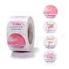 Flat Round Paper Thank You Stickers DIY-C042-06-1