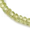 Natural Peridot Beaded Bracelets BJEW-JB06384-05-4
