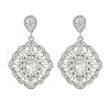 Brass Micro Pave Cubic Zirconia Dangle Stud Earrings EJEW-H014-01P-01-1
