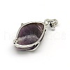 Natural Amethyst Pendants G-G073-1-3