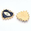 Ion Plating(IP) 304 Stainless Steel Enamel Rhinestone Pendants STAS-T064-56B-2