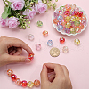 SOFPLATE 160Pcs 8 Colors Plating Acrylic Beads OACR-SP0001-26-3