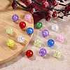 80Pcs 8 Colors Transparent Crackle Glass Round Beads Strands CCG-SZ0001-09-2
