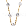 Golden Tone 304 Stainless Steel Boho Beaded Necklaces NJEW-A032-01G-02-1