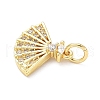 Brass Micro Pave Cubic Zirconia Pendants KK-D357-47G-2