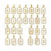 Brass Micro Pave Cubic Zirconia Pendants KK-C105-06G-1