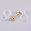Stainless Steel Clip On Earring Findings X-STAS-P207-02G-2